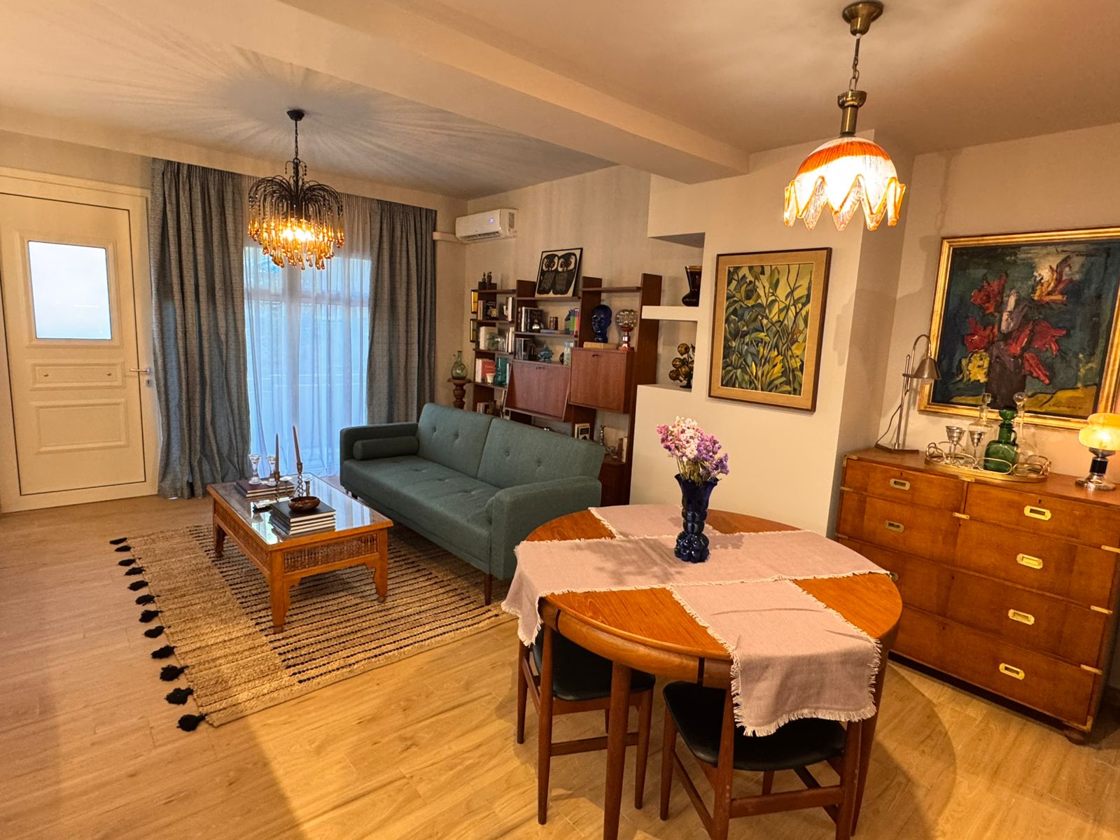 Mid-century modern living & dining room